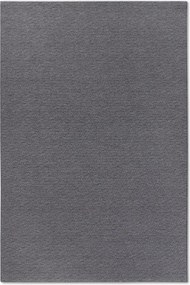 Hurkolt gyapjú szőnyeg 200x290cm, kézzel szőtt grafit egyszínű