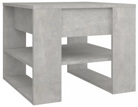 betonszürke szerelt fa dohányzóasztal 55,5x55x45 cm