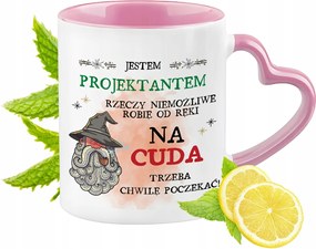 Bögre Tervezőnek Rózsaszín Szív Alakú Füllel Kávé Ajándék