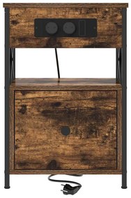 Éjjeliszekrény 2 pcs Füstölt tölgy 40 x 31 x 60 cm Faanyag