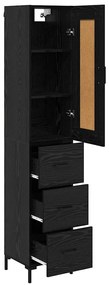 Magasfiú fiókkal Fekete tölgy 34,5 x 34 x 180 cm Faanyag