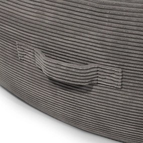 Krémszínű kordbársony babzsákfotel Roll 190 – SLOWDOWN