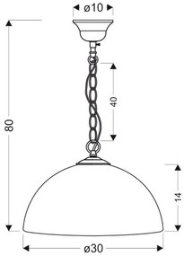 Csillár SUGAR 1xE27/60W/230V fehér