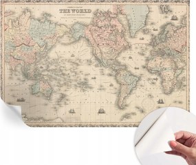 Mosható öntapadós fotótapéta étkezőbe Történelmi térkép 104x70 cm