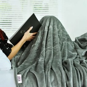 EMI sötét szürke színű mikroszálas takaró 150 x 200 cm