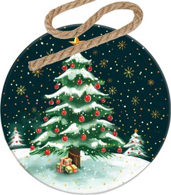 Karácsonyi gömbök karácsonyfára Karácsonyfa az erdőben éjszaka 5 db