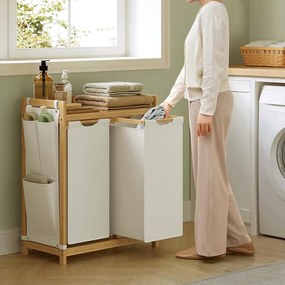 2 rekeszes szennyestartó kosár