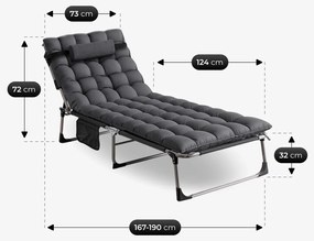 Kempingágy Szürke VENUS