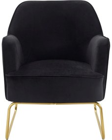 Fekete bársony fotel Joshua - Støraa