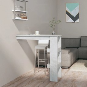 Betonszürke fatermék fali bárasztal 102 x 45 x 103,5 cm
