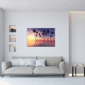 A felszín fölé emelkedő pálmafák képe (90x60 cm)