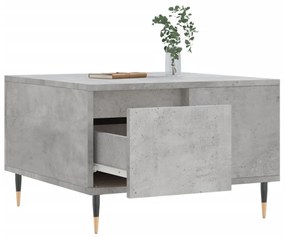 betonszürke szerelt fa dohányzóasztal 55x55x36,5 cm
