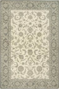 Gyapjú Díszszszőnyeg Virágokkal Bézs Isfahan Anafi Agnella 200x300 cm