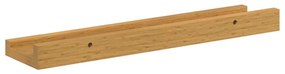vidaXL Falpolc polcokkal tárolóval 4 pcs Bézs 40 x 9 x 3 cm Faanyag
