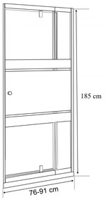 Flexi-S állítható zuhanyajtó 76-91x185 cm