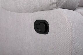 Pihentető fekvőszék, világos szürke szövet, ASKOY NEW