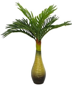 zöld mesterséges pálmanövény 9 levéllel 70 cm
