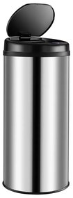 Deuba Érintésmentes hulladékgyűjtő USB-vel 30 L - ezüst