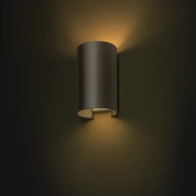 RENDL RON W 15/25 nástěnná Monaco holubí šeď/stříbrné PVC 230V LED E27 15W
