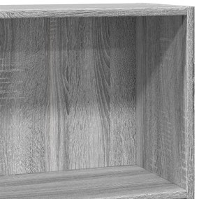 szürke sonoma színű szerelt fa könyvespolc 80 x 24 x 76 cm