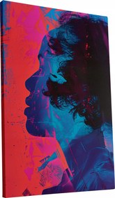 Vászonkép Női portré színekben otthon nappali 60x90