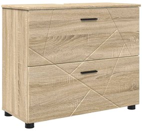 Fürdőszoba bútor szett 4 pcs sonoma tölgy 30 x 35 x 192 cm
