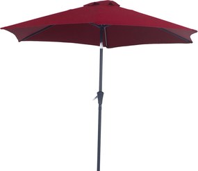 Outsunny Cantilever Parasol Kerti Napernyő Markíza Kézi Forgó Alumínium 180 g/m² Pólészter Piros ∅2.6 x 2.35 m | Aosom