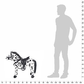 fekete-fehér álló ló plüssjáték XXL