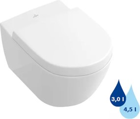 Villeroy & Boch Subway 2.0 wc falra szerelhető fehér színben fényes felülettel hátsó kifolyással 56001001
