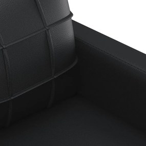 vidaXL 3 személyes fekete műbőr kanapé 180 cm