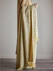 Sárga pamutkeverék takaró 130x155 cm Pratello – Bloomingville