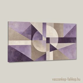 Lila geometriák csendje – prémium falikép 40x23 cm