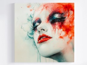 Poszter Portré Figura Nő Arc Absztrakt 40x40