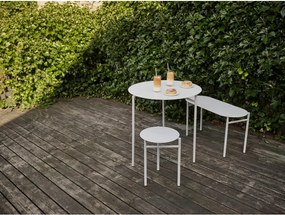 Világosszürke fém kerti pad Disc – Zone