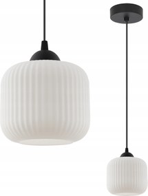 Mennyezeti Lámpa Függeszték Csillár Fehér Üveg Nappali Fürdőszoba Konyha E27