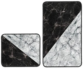 Fekete-fehér fürdőszobai kilépő szett 2 db-os 60x100 cm – Mila Home
