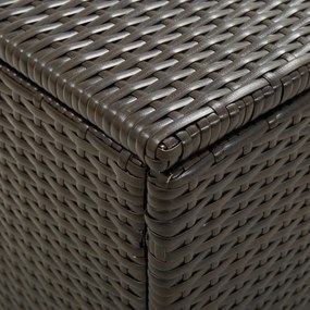 barna polyrattan kerti tárolóláda 100 x 50 x 50 cm