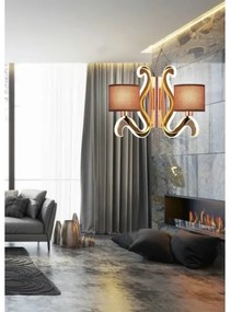 LED fali lámpa AMBROSIA 2xE14/40W/230V + LED/12,3W réz