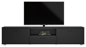 Fekete TV-állvány 177x38 cm Media – Tvilum