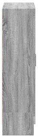szürke sonoma színű szerelt fa könyvszekrény 82,5x30,5x115 cm
