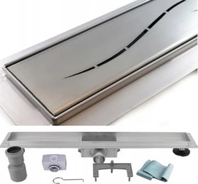 Padlóra szerelhető zuhanyfolyóka 50 cm M08 alacsony 52mm