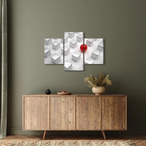 Absztrakciós kép - kocka gömbökkel (90x60 cm)