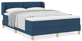 Boxspring Ágy Matracot Tartalmaz, Kék, 140x200 cm, Szövet