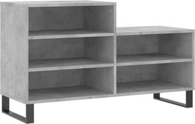 vidaXL betonszürke szerelt fa cipőszekrény 102x36x60 cm