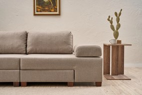 3 személyes kanapéágy Perenna Linen - Krém