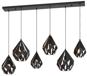 Eglo 43846 - Csillár zsinóron CARLTON 6xE27/40W/230V