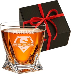 Kristály whiskys pohár Bohemia gravírozással Ajándék Férfiaknak