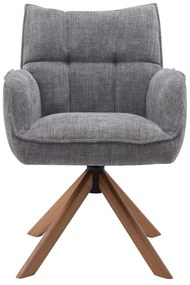 Szürke kárpitozott étkezőfotel szett 2 db-os Marilla – Unique Furniture