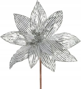 Karácsonyfadísz virág fehér dekoratív nádhoz 25X15 cm Eurofirany