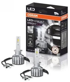 LED lámpa , égő , autó izzó , fényszóró , 2 db-os csomag , H1 , 13 Watt , hideg fehér , Plug&amp;Play , OSRAM LEDriving TRUCK